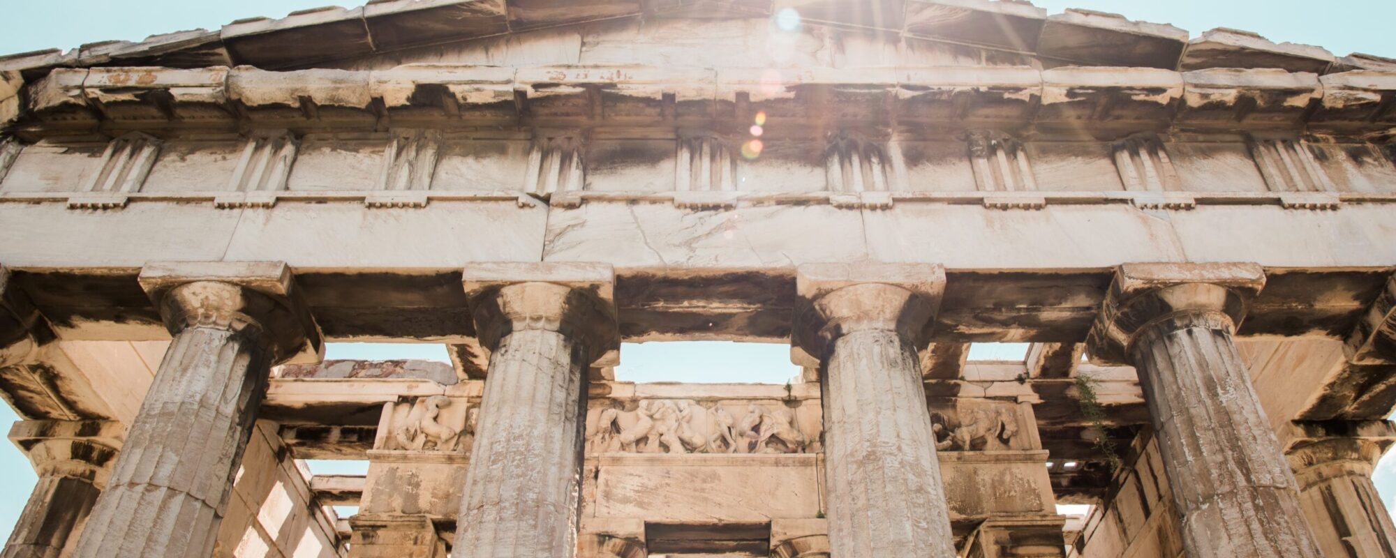 Ancient Ruins with sun flare