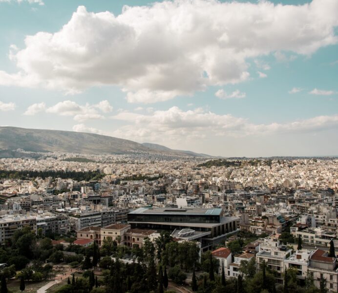 Overlooking Athens, Greece from the Acropolis